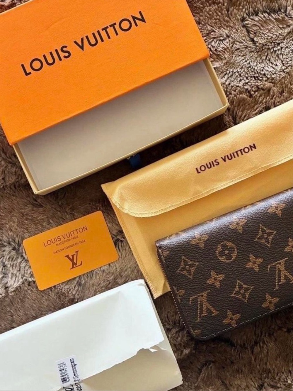 Louis Vuitton zippy Brown and Tan Monogram Zip-Around Wallet
